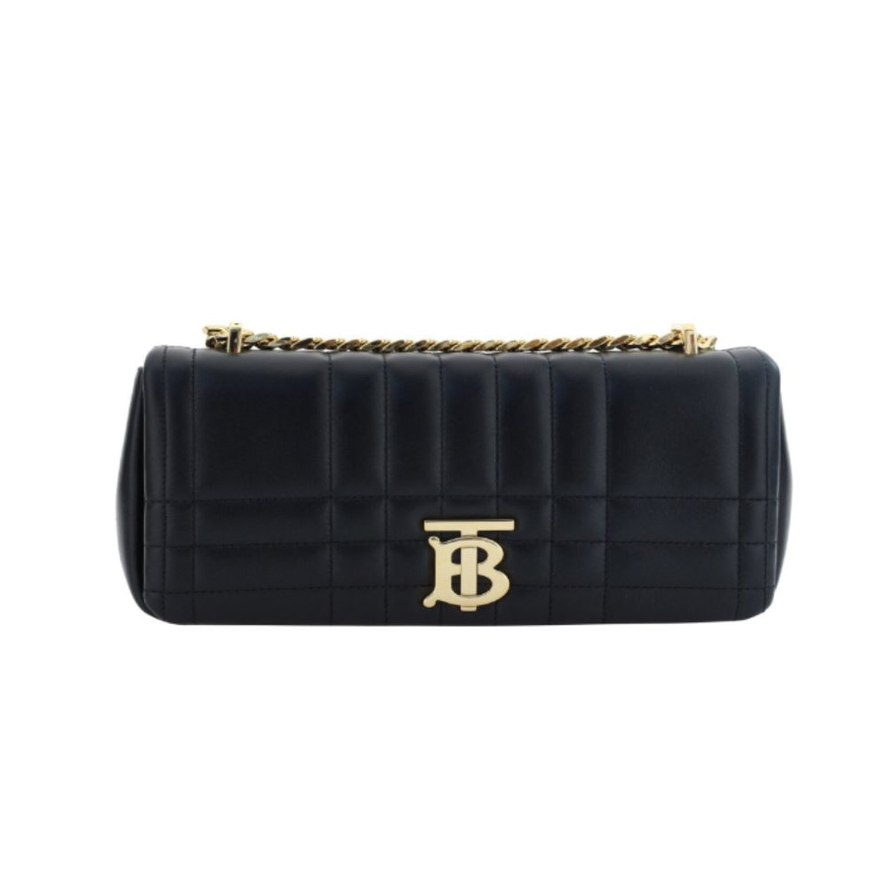 BURBERRY Black Leather Camera Lola Shoulder Bag